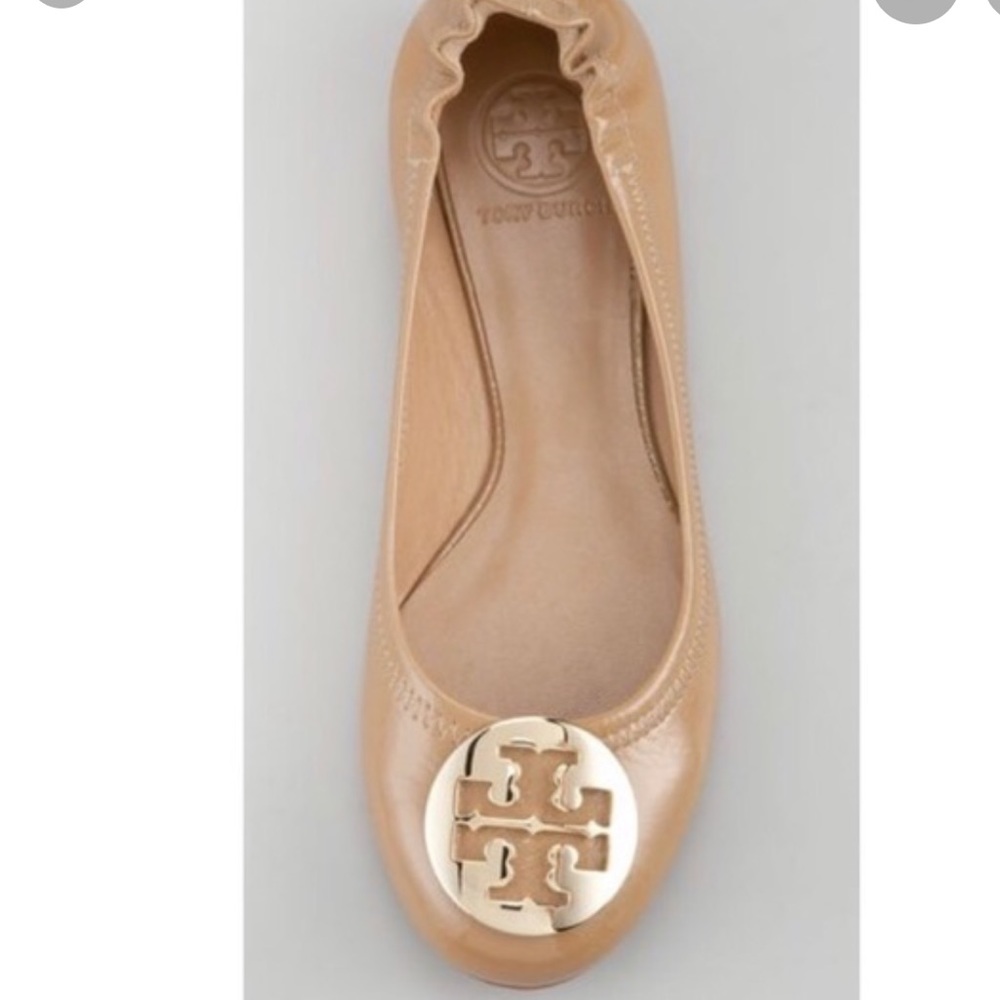 Tory Burch Tan Reva Ballet Flats